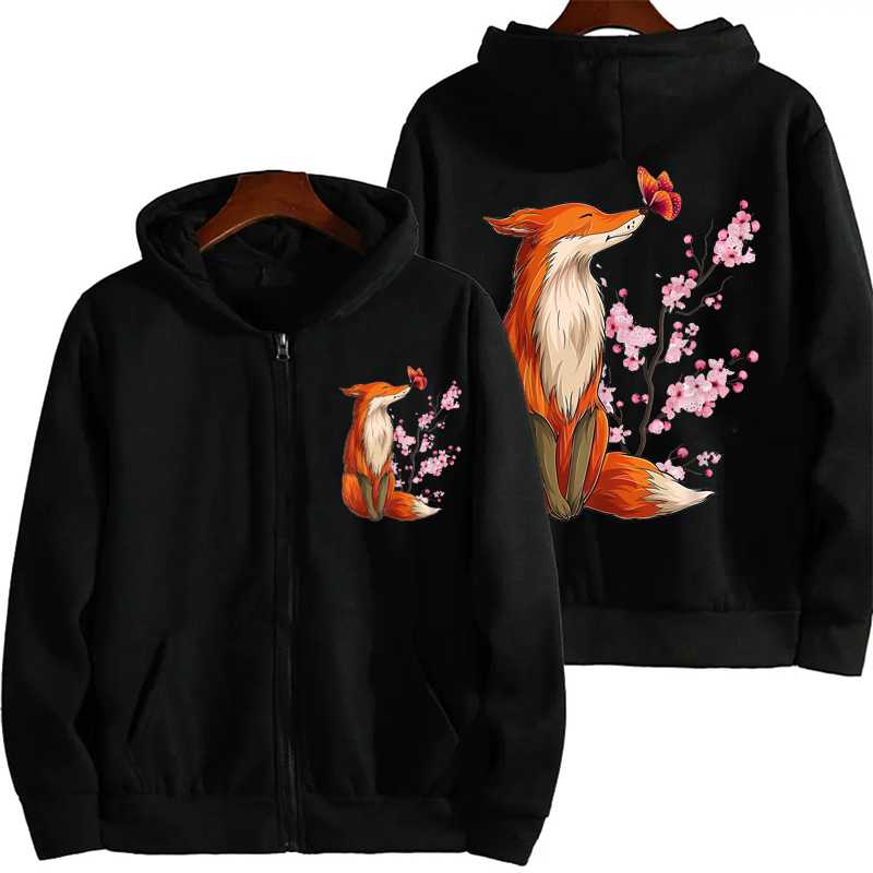 Vintage Zip Hoodie - Sweat à capuche zippé vintage pour