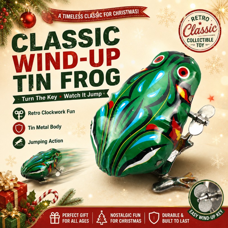 Vintage And Collectible Toys - Grenouille sauteuse vintage en métal à