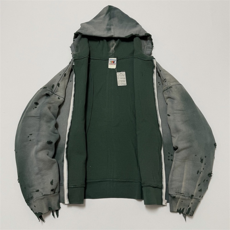 Vintage Zip Hoodie - Hole Vintage SAINT Mxxxxxx Blousons à