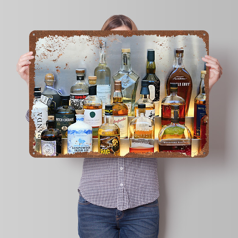 Vintage Collectible Liquor Bottles - Affiche de Collection de bouteilles d'alcool,