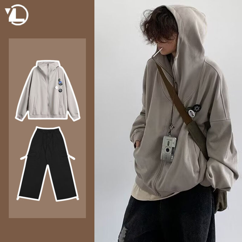 Ensemble décontracté d'automne - Vintage Zip Hoodie avis et prix