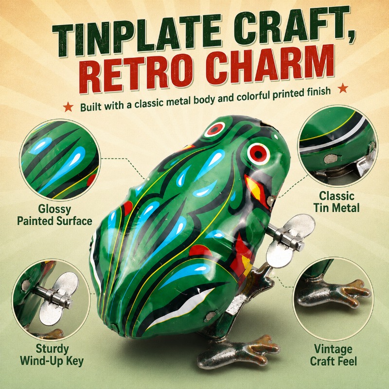 Grenouille en métal à ressort  - Vintage And Collectible Toys avis et prix