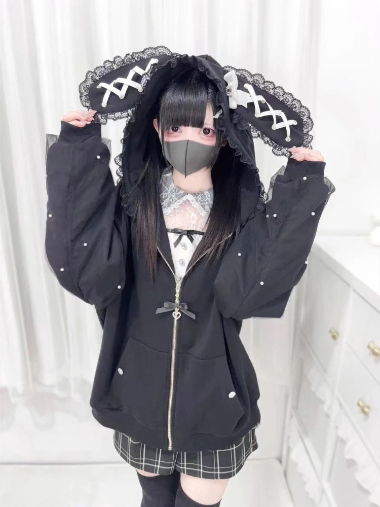 Sweet Y2K Kawaii – veste à cap - Vintage Zip Hoodie avis et prix
