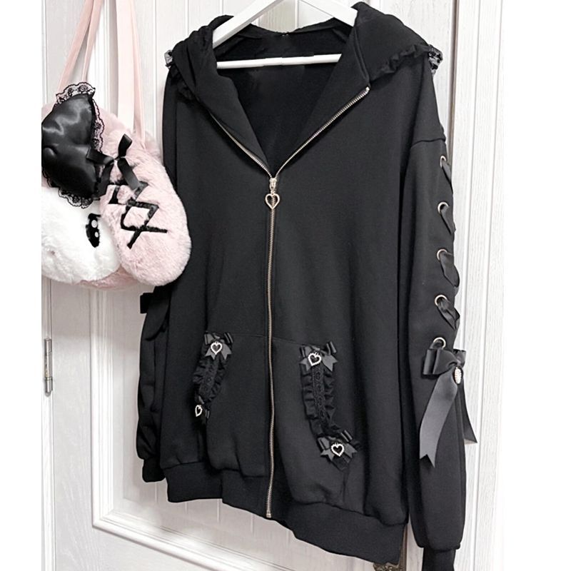 Veste à capuche Lolita pour fe - Vintage Zip Hoodie avis et prix