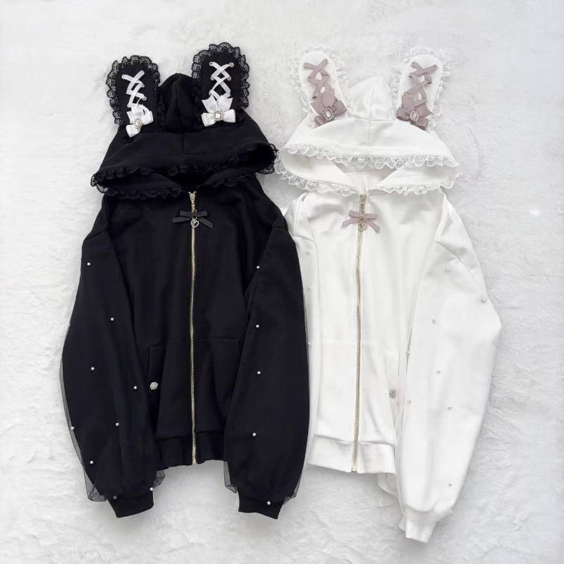 Veste à capuche Lolita pour fe - Vintage Zip Hoodie avis et prix